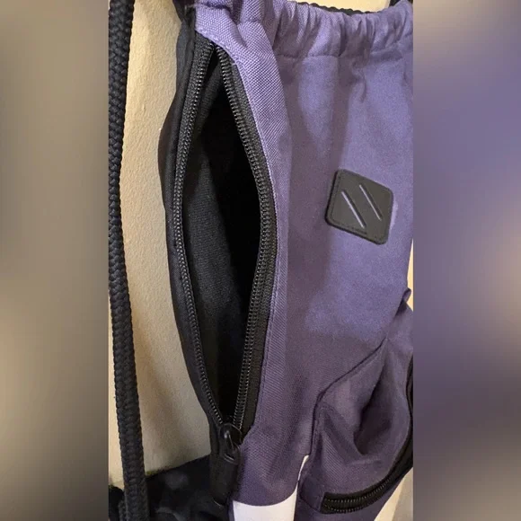 Adidas Purple & Black Drawstring Backpack - Picture 5 of 13